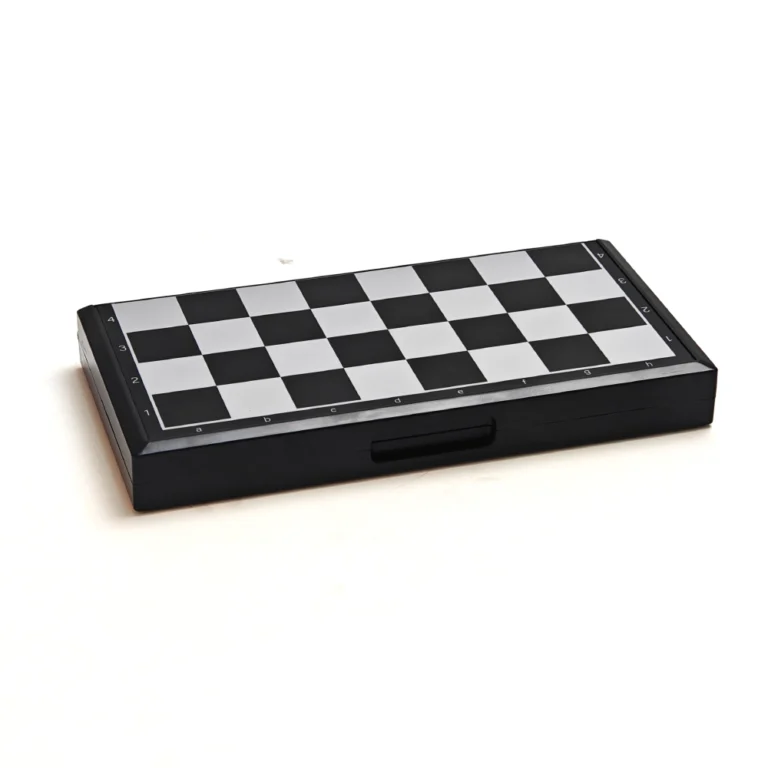 Fophop Magnetic Travel Checkers Set with Folding Storage Board