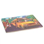 Fophop School Bus Wooden Jigsaw Puzzle