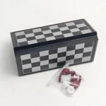 Fophop Magnetic Travel Checkers Set with Folding Storage Board